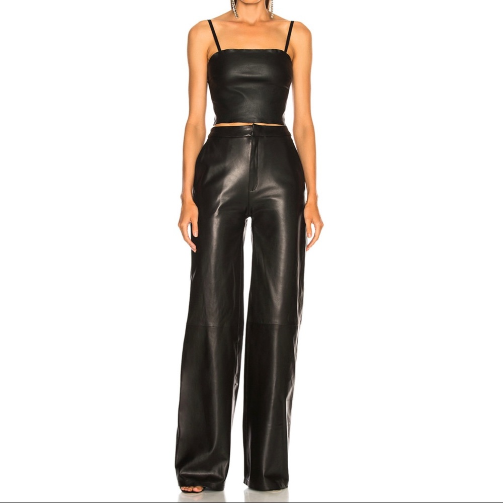 SABLYN Josephine Wide Leg Leather Pants